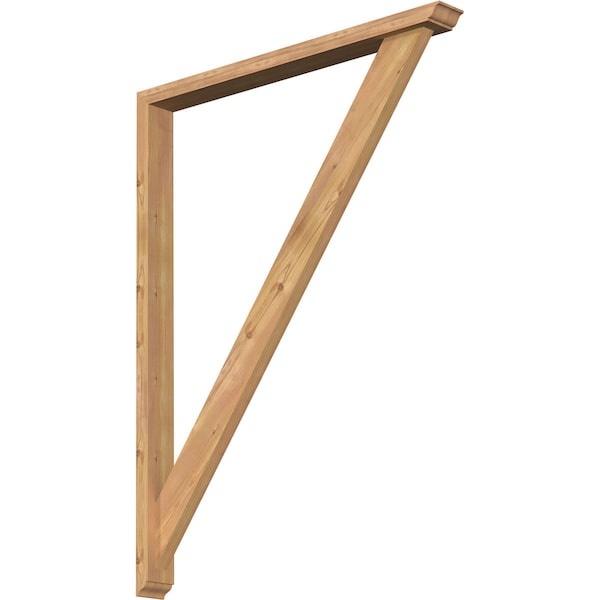 Ekena Millwork Traditional Traditional Smooth Bracket w/ Offset Brace, Western Red Cedar, 3 1/2"W x 36"D x 48"H BKT0402X36X48TRA01SWR - main